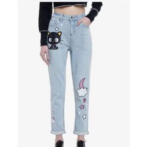 Hot Topic woman’s 18 Chococat Celestial Mom skinny Jeans denim graphics Sanrio